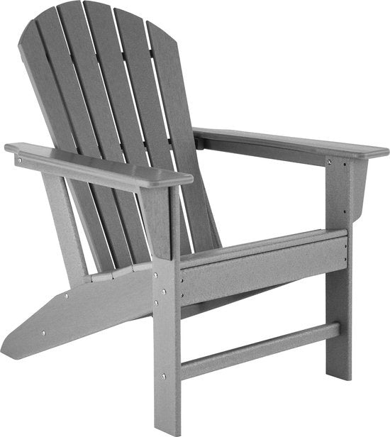 tectake - Tuinstoel Joan grijs - tuinstoel in houtlook €šÃ„ì 404505