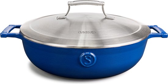 Saveur Voyage Kasserolle - Ø30 cm - Gusseisen - PFAS-frei - Induktion - Classic Blue
