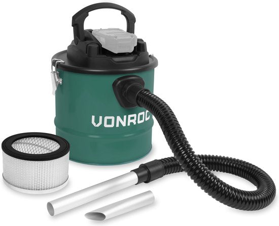 VONROC Accu-Aschesauger VPower 20V - 12L Behälter - HEPA-Filter - Ohne Akku & Ladegerät