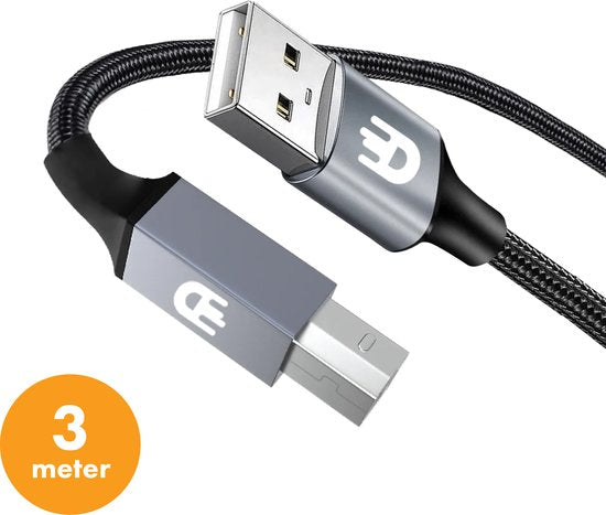 Drivv. Premium-Druckerkabel USB 2.0 auf USB B Kabel - Druckerkabel 3 Meter