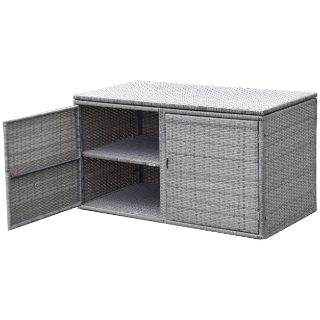 Coast Kissenbox 330 Liter - Rattan - 115 x 60 x 65 cm - Grau