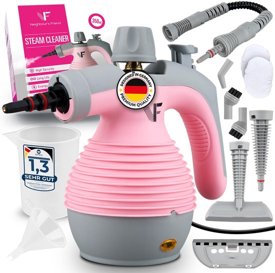 Neighbour's Friend® Handdampfreiniger in Rosa – Leistungsstarkes Dampfreiniger Handgerät I Dampfente mit 350ml Tank