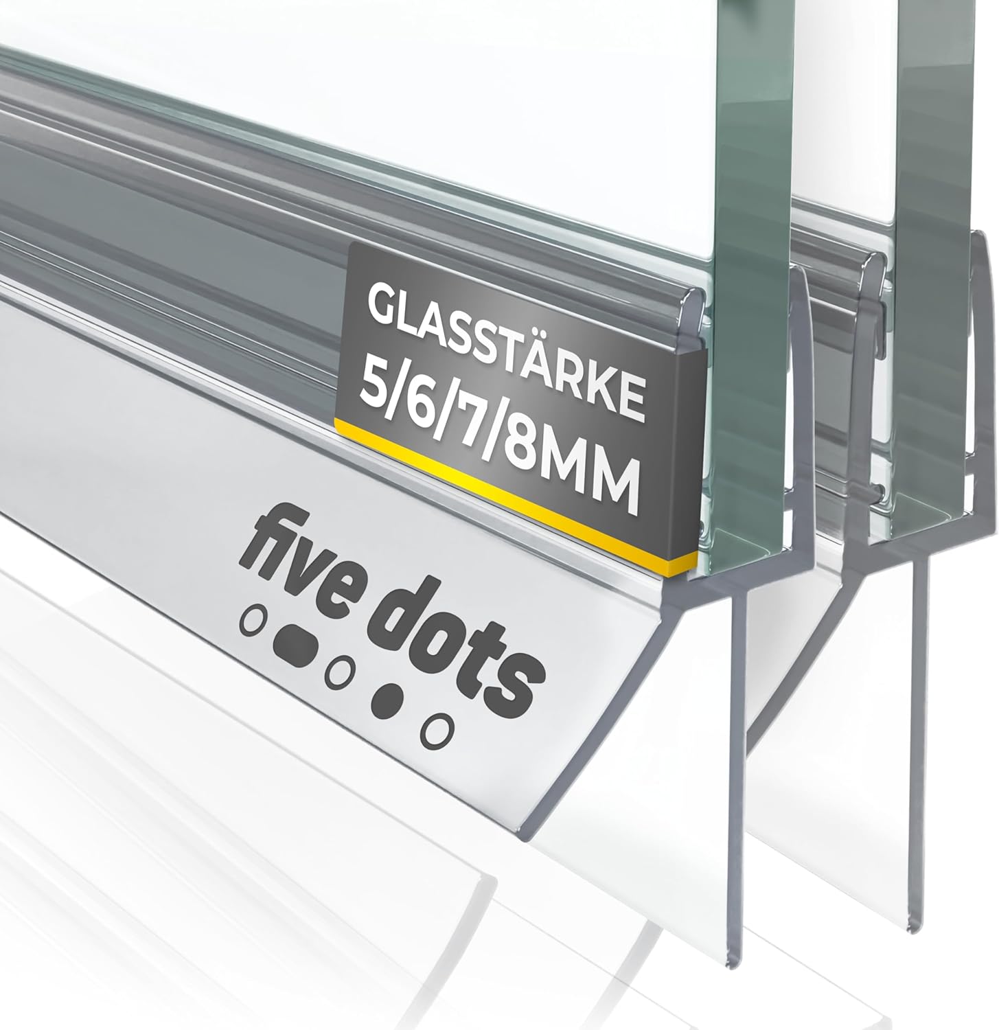 five Dots Duschabdichtung 2 Stück 6mm - Transparent