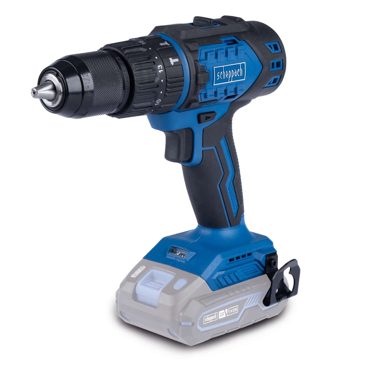 Akku-Schlagbohrmaschine BC-CD60-X Scheppach | Brushless | Drehmoment 60Nm | Drehmomentstufen 19+1+1 | inkl. 4Ah Akku + 2