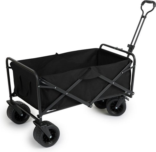 909 Outdoor-Wagen - faltbar - Tragfähigkeit 80 KG - 100x57x99cm - Schwarz