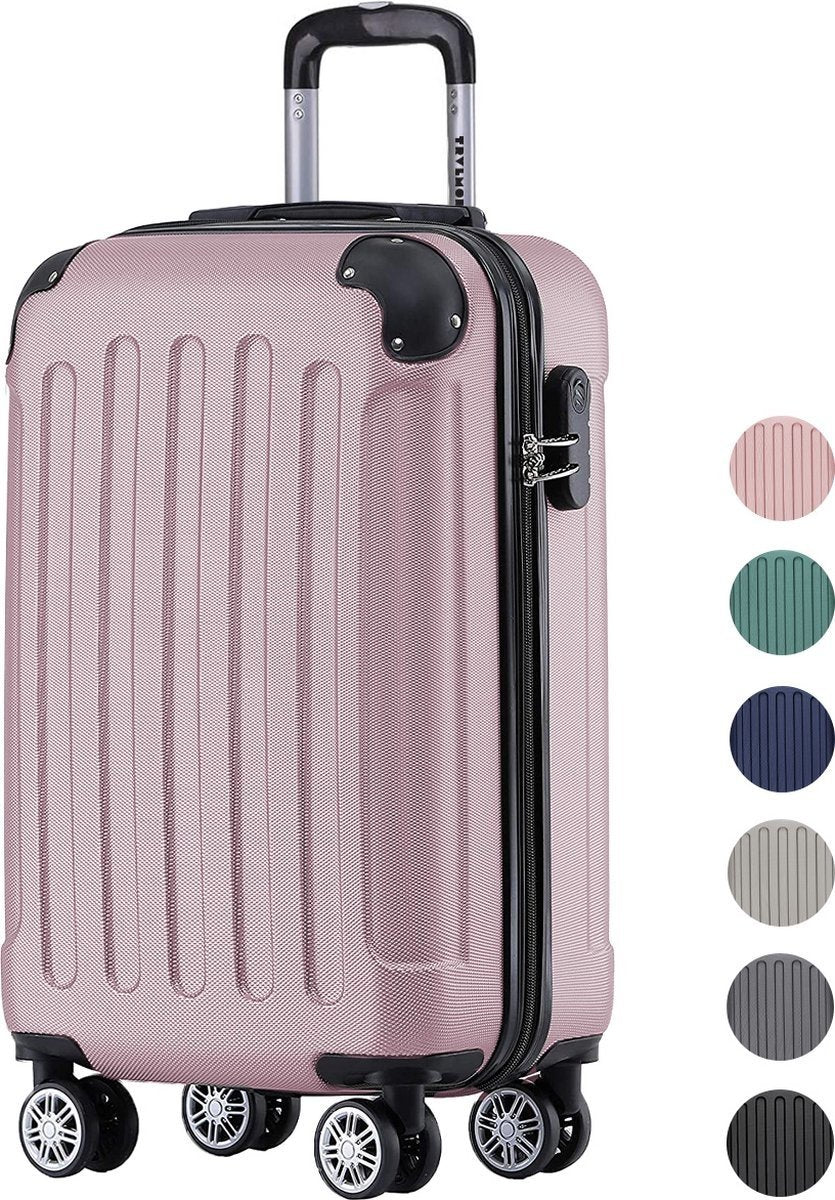 TRVLMORE - Koffer - Handgepäck - 54x36x20cm - 38L - Rose gold