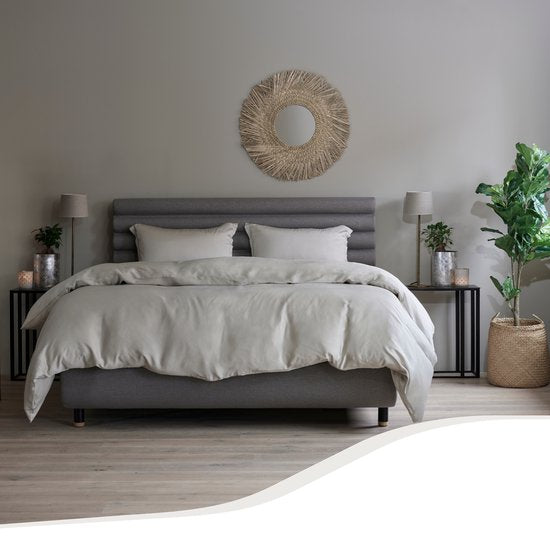 TEMPUR - Bettbezug aus 100% seidigem Bambus - bügelfrei und trocknergeeignet - 140x200 cm - ohne Kissenbezug - beige