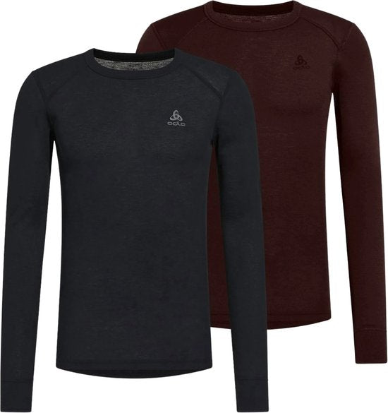Odlo Active Warm Eco Basic Layer Langarmshirts Herren (2er-Pack) - Größe L
