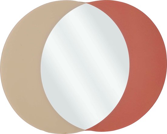 Mica Decorations Avilo Wandspiegel - L58 x B45 cm - Dunkelrot