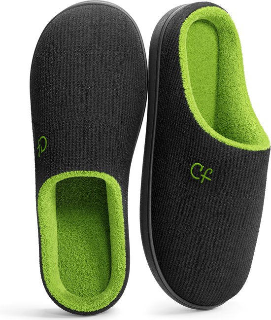 Hausschuhe Herren - Hausschuhe - Größe 40/41 - Schwarz - Rutschfest - Comfeet