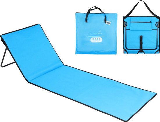 Feel Furniture - Hippe Strandliege mit Tragetasche - Blau