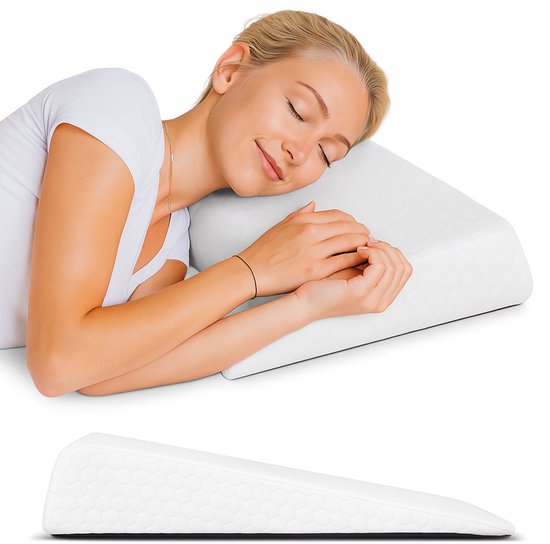 Keilkissen Orthopädisch - Bessere Schlafposition und zusätzliche Unterstützung - Rückenkissen für im Bett - Matratzenkeil - Für Baby & Erwachsene - Alyze