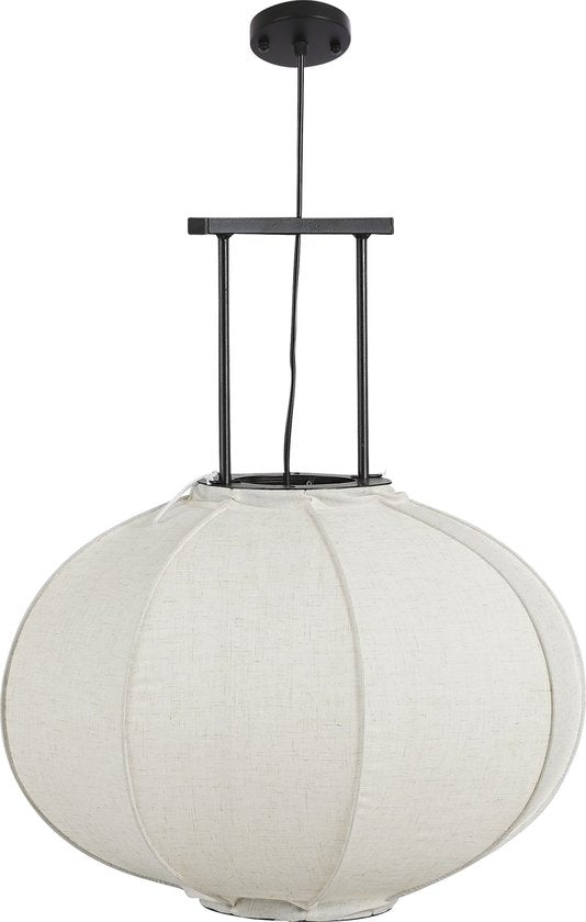 Mica Decorations Pego Pendelleuchte - H55 x Ø50 cm - Leinen - Off White