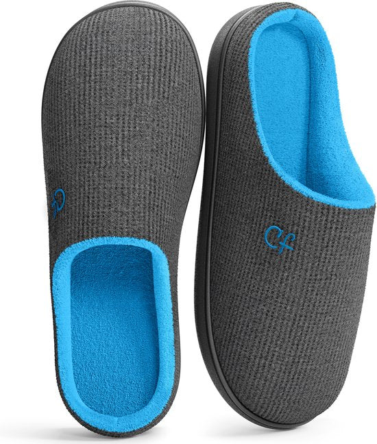 Hausschuhe Männer - Hausschuhe - Größe 44/45 - Grau - Rutschfest - Comfeet