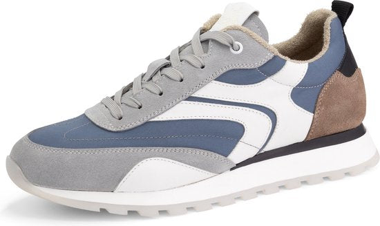 DenBroeck Morris St - Men's Sneakers - Schnürschuhe Herren - Blau-Grau Leder
