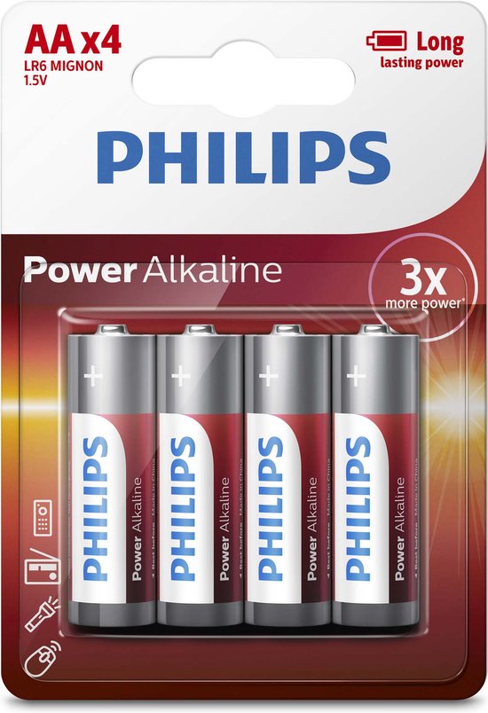 Philips Power Alkaline - AA-Batterien - 4 Stück