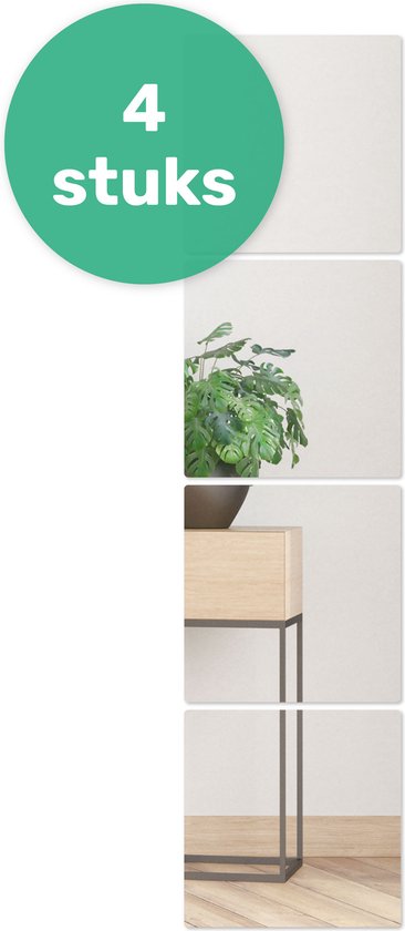 Luft Klebespiegel 4 Stück - Selbstklebend - 20x20 CM