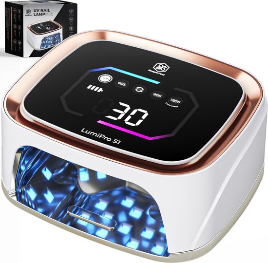Beeperfect® UV-Lampe Gel-Nägel - Nagellampe - Nagellampe UV Led - Nageltrockner - Kabellos - Reflektierende Innenseite - Rose Gold