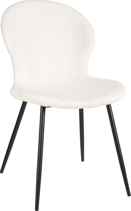 Mica Decorations Max Esszimmerstuhl - Samt - Off White