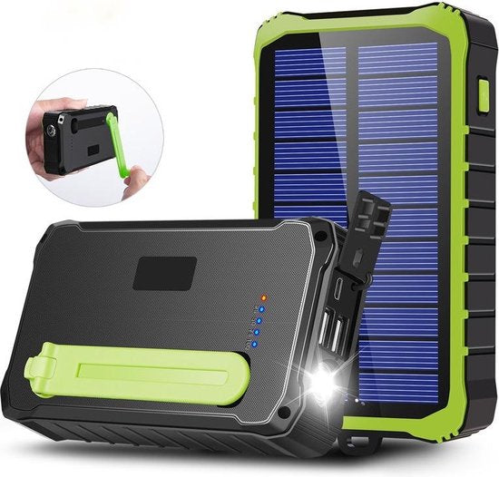 Denver Solar Powerbank 10.000 mAh - Solarstrom - Notfallpaket - inkl. Taschenlampe - PSO10012