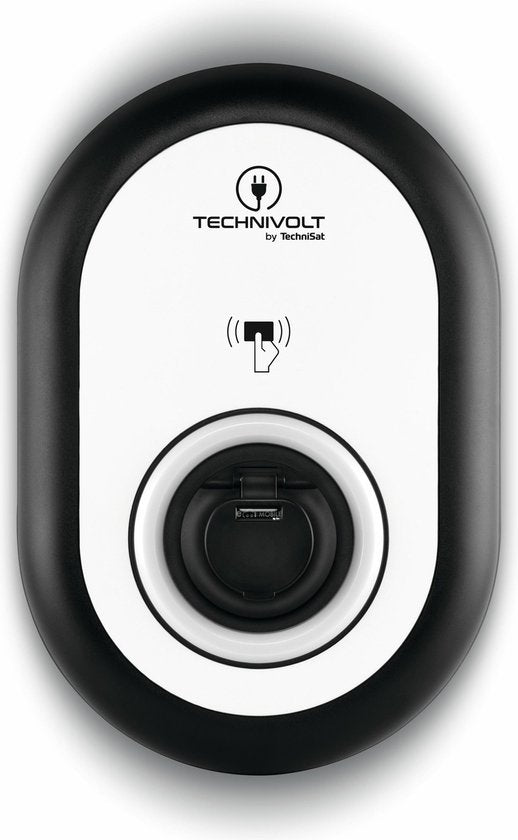 Wallbox - Technivolt 100 11 kW Ladestation - mit integrierter Ladesteckdose - schwarz