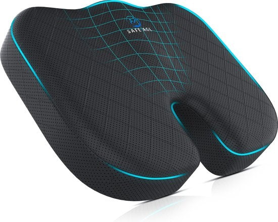 SafeLife Sitzkissen orthopädisch & ergonomisch - Steißbeinkissen - Keilkissen - ergonomisches Sitzkissen