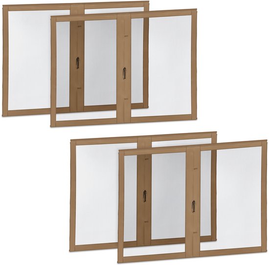 VONROC Seitenwände mit Moskitonetz - Für Premium Partyzelt PT501XX - 50+ UV Schutz - Beige