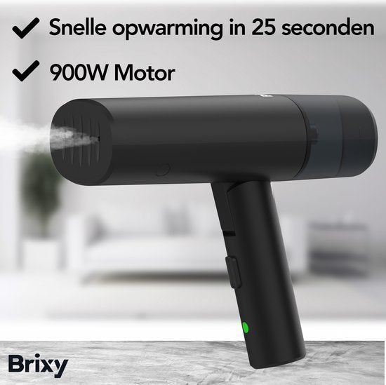 Brixy Clothes Steamer - Leistungsstarke Hand Steamer - Steamer Kleidung und Möbel - Inklusive Aufbewahrungstasche - Anthrazit