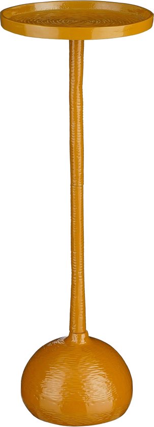 Mica Decorations Colin Beistelltisch - H68 x Ø24 cm - Recyceltes Aluminium - 100% FSC - Braun