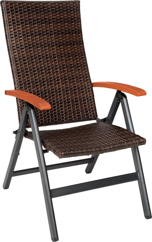 Gartengeflechtstuhl Canberra - klappbar - braun
