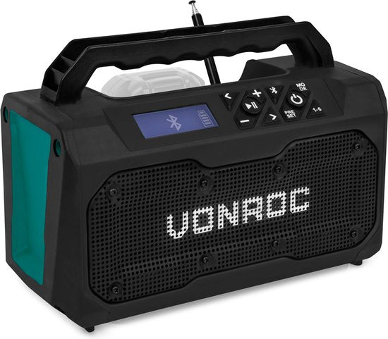 VONROC Akku-Bauradio 20V - FM