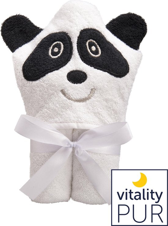 Vitality Pur - Babyhandtuch - 100% Baumwolle - Bademantel Panda