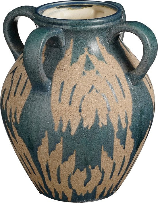 Mica Decorations Caldo Vase - L25 x B24 x H30 cm - Keramik - Dunkelblau