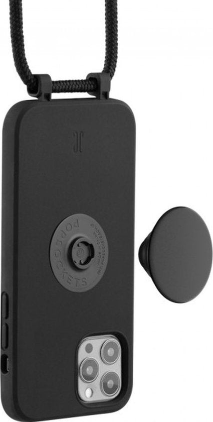 Just Elegance PopGrip Backcover Case - Geeignet für Apple iPhone 13 Pro - Handytasche - Schwarz