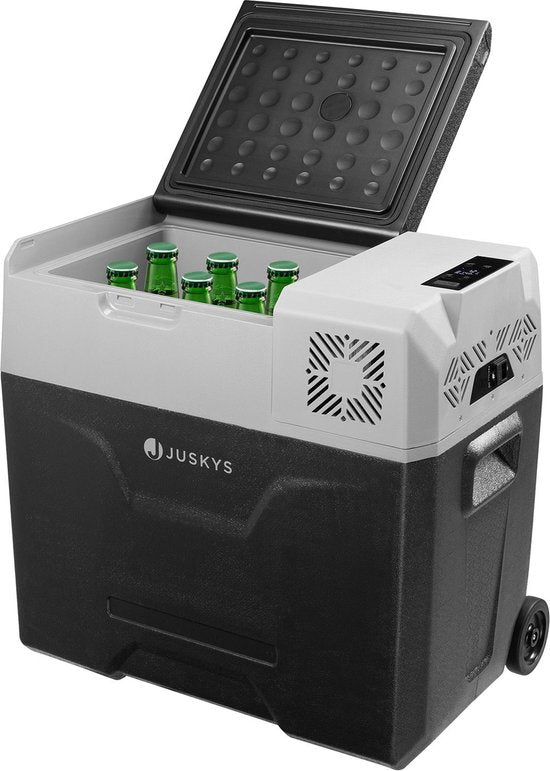 Juskys - Elektronische Kühlbox / Kompressor Kühlbox Yukon - 50 Liter - 230 V Anschluss - grau