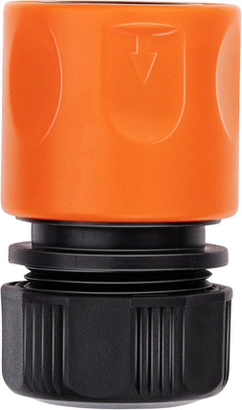 BLACK+DECKER Gartenschlauch Schnellkupplung - 1/2'' - ⌀13 mm - Kunststoff - Schwarz/Orange