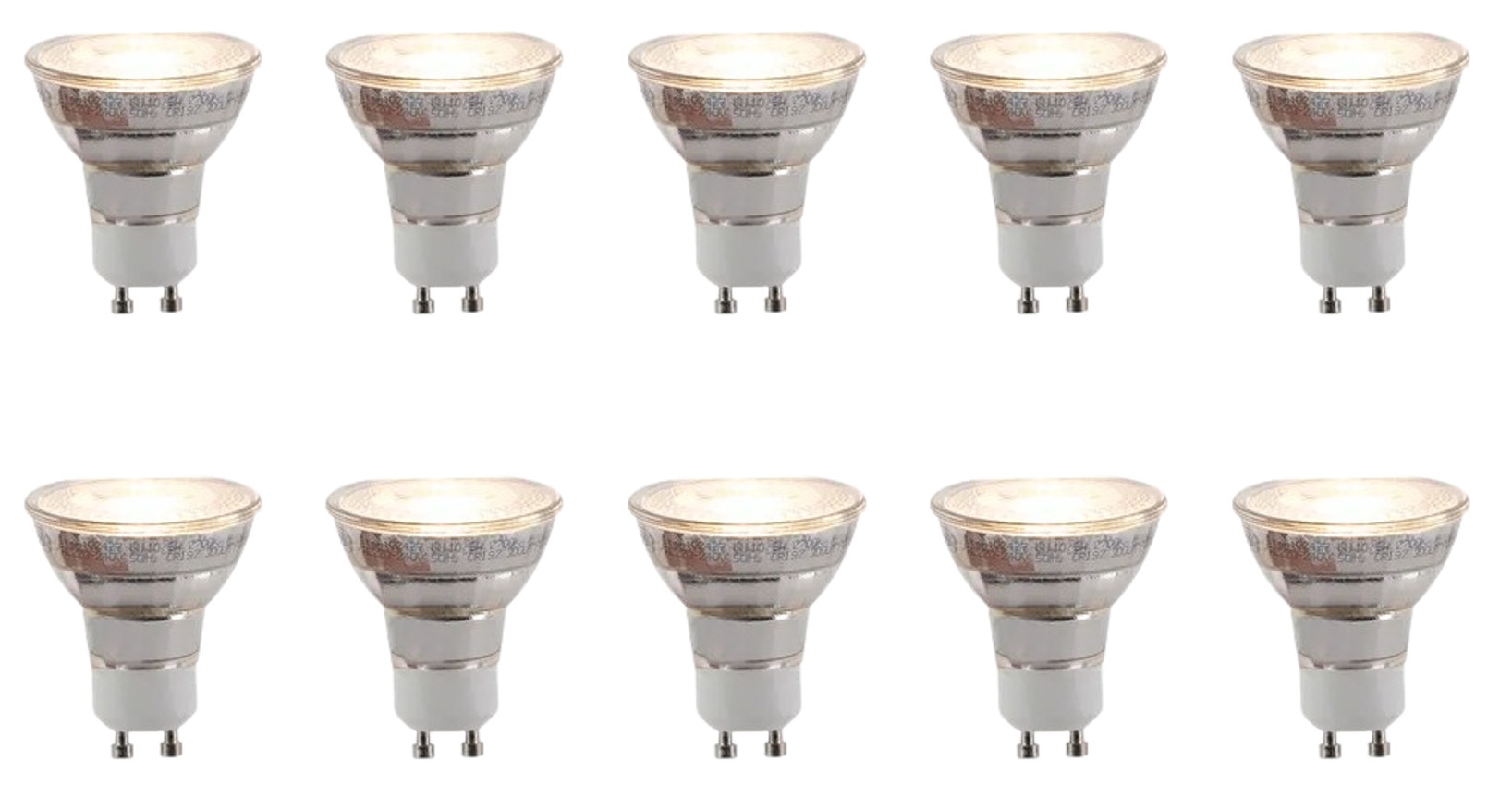 10er Set - Lucide Reflektor GU10 Spot - Ø 5 cm - 8 W