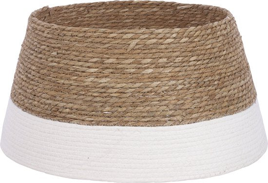 House of Seasons Weihnachtsbaumschürze - H26 x Ø50 cm - Seegras - Off White