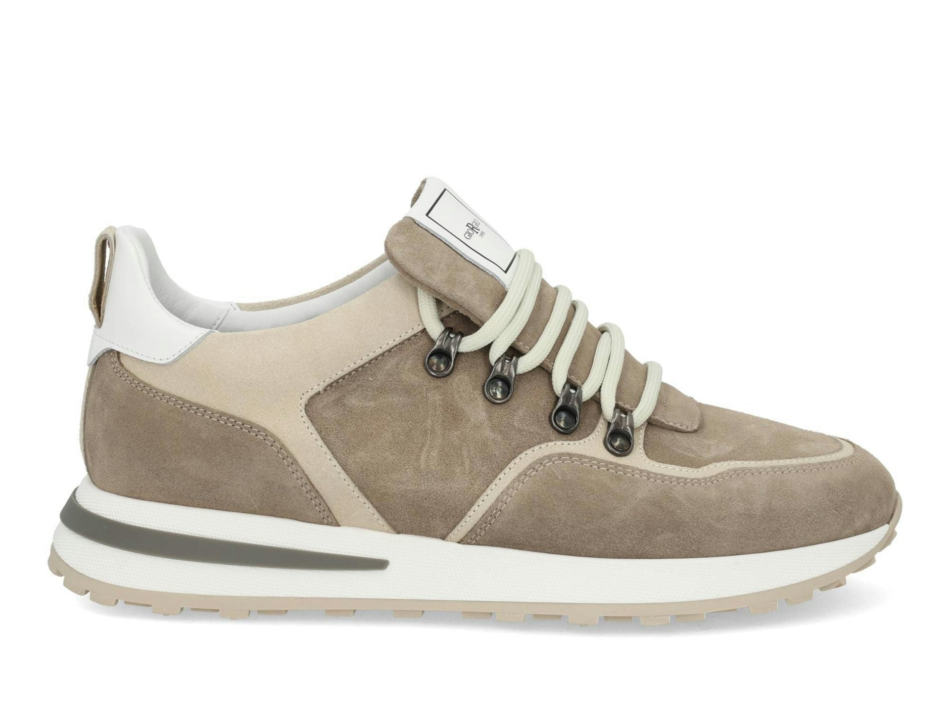 Giorgio Herren-Turnschuhe Beige Wildleder - Modell 578112 Erde - Absatzhöhe 2
