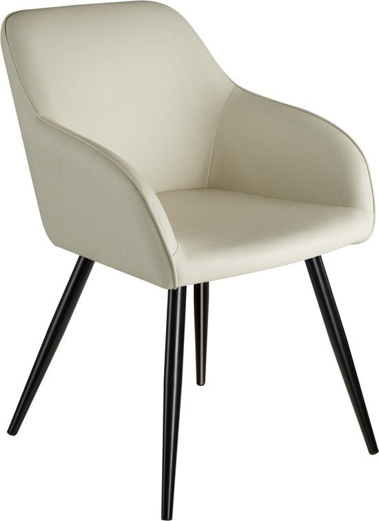 tectake - Stuhl Marilyn Stoff creme/schwarz