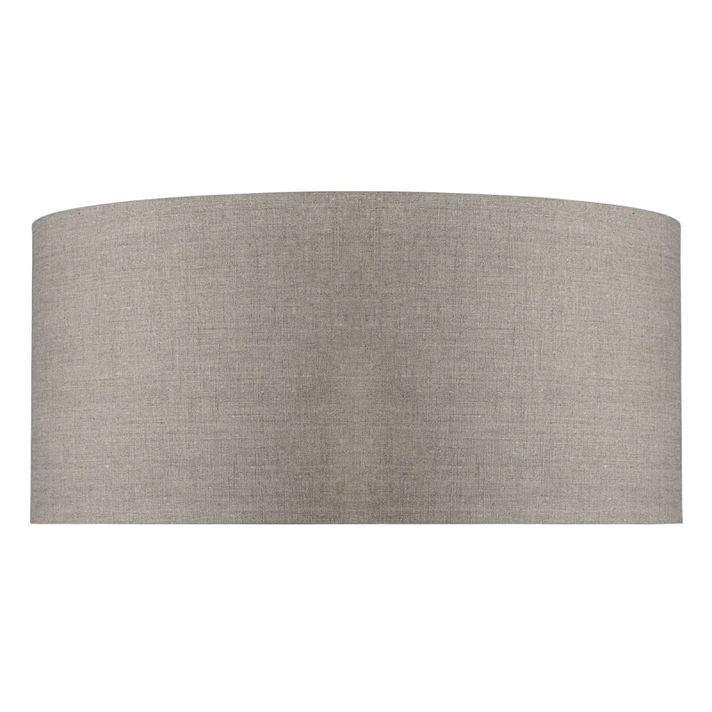 60x30 cm runder Lampenschirm aus Baumwolle in dunkler Leinenfarbe