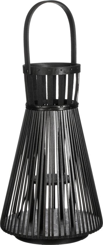 Mica Decorations Cosmo Laterne - H45 x Ø15 cm - Recyceltes Polyester - Schwarz