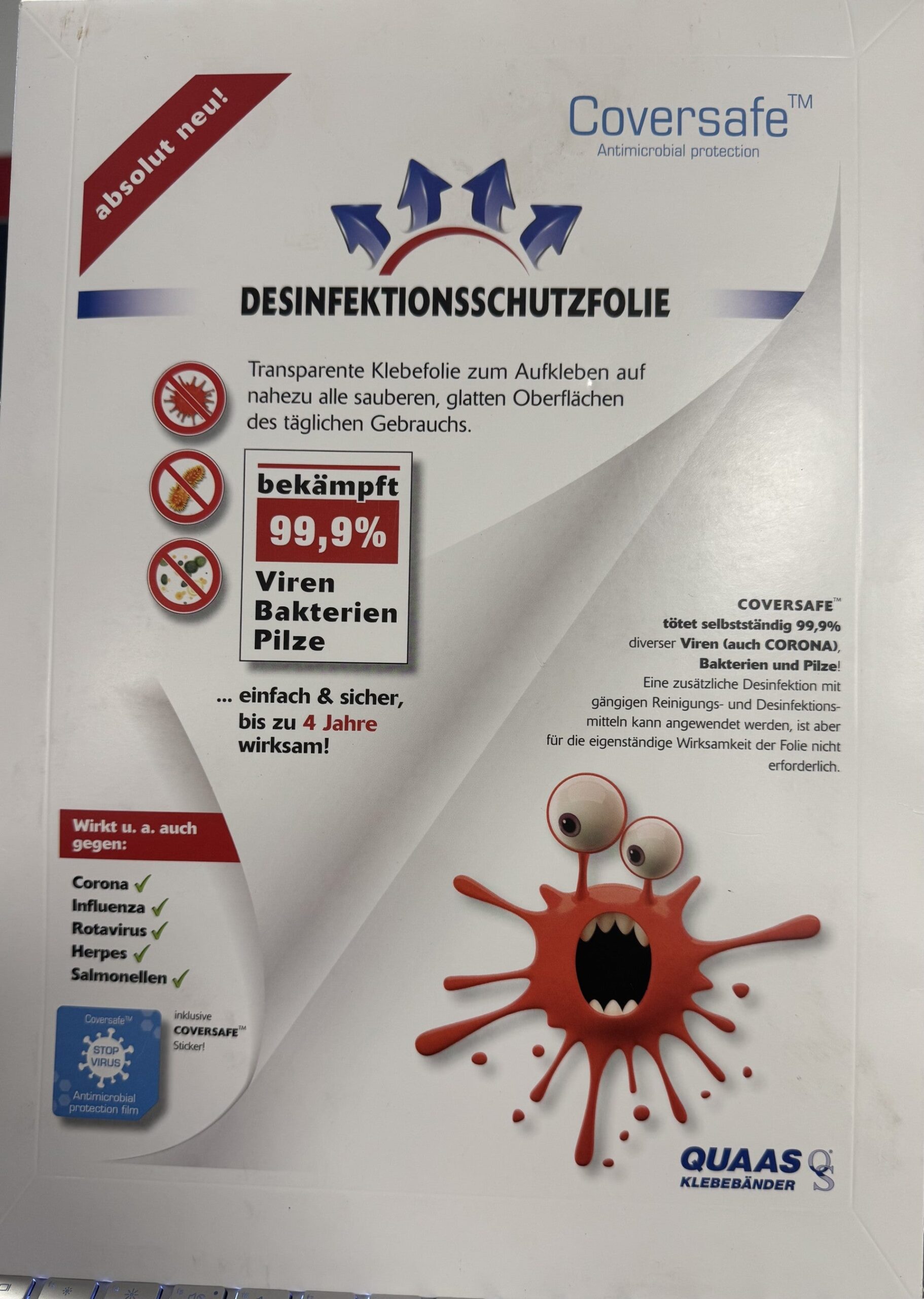 Desinfektionsschutzfolie