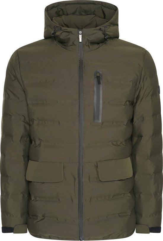 Mario Russo Padded Woven Jacket - Jacke Männer - Winterjacke Männer - Wasserabweisend - Winddicht - Grün - XL