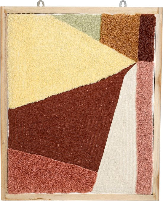 In The Mood Collection Wanddekoration - L59 x B45 cm - Baumwolle/FSC-Holz - Dunkelbraun