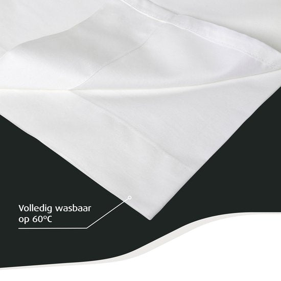 TEMPUR - Topper Spannbetttuch aus Baumwollsatin - 90 x 200 x 9 cm - bügelfrei - trocknergeeignet - Weiß