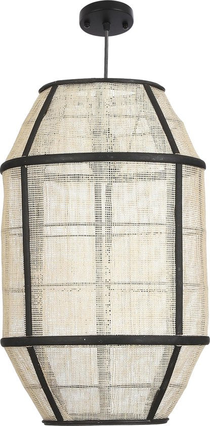 Mica Decorations Pella Pendelleuchte - H46 x Ø29 cm - Leinen - Off White