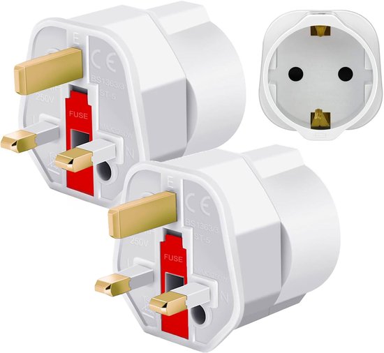 Travelhawk Reisestecker England - Reisestecker UK - Typ G - Ideal für Reisen in England