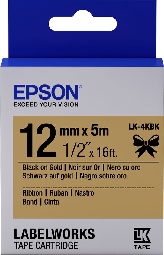 Druckeretiketten Epson C53S654001 Gold Schwarz
