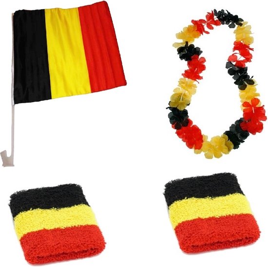 Belgien Fanset 4-teilig Schwarz/Gelb/Rot